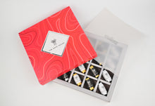 Load image into Gallery viewer, Rakhi Hamper Crimson Red Gift Box - Premium Chocolate dates