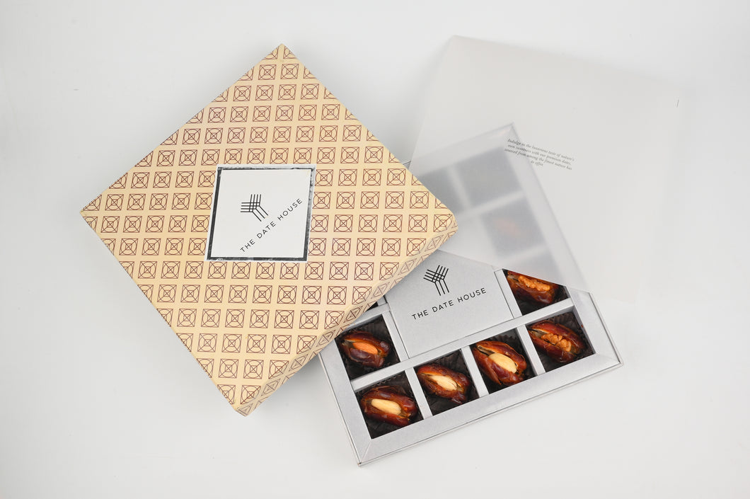 Rakhi Hamper Classic Beige  Gift Box Premium Filled  dates